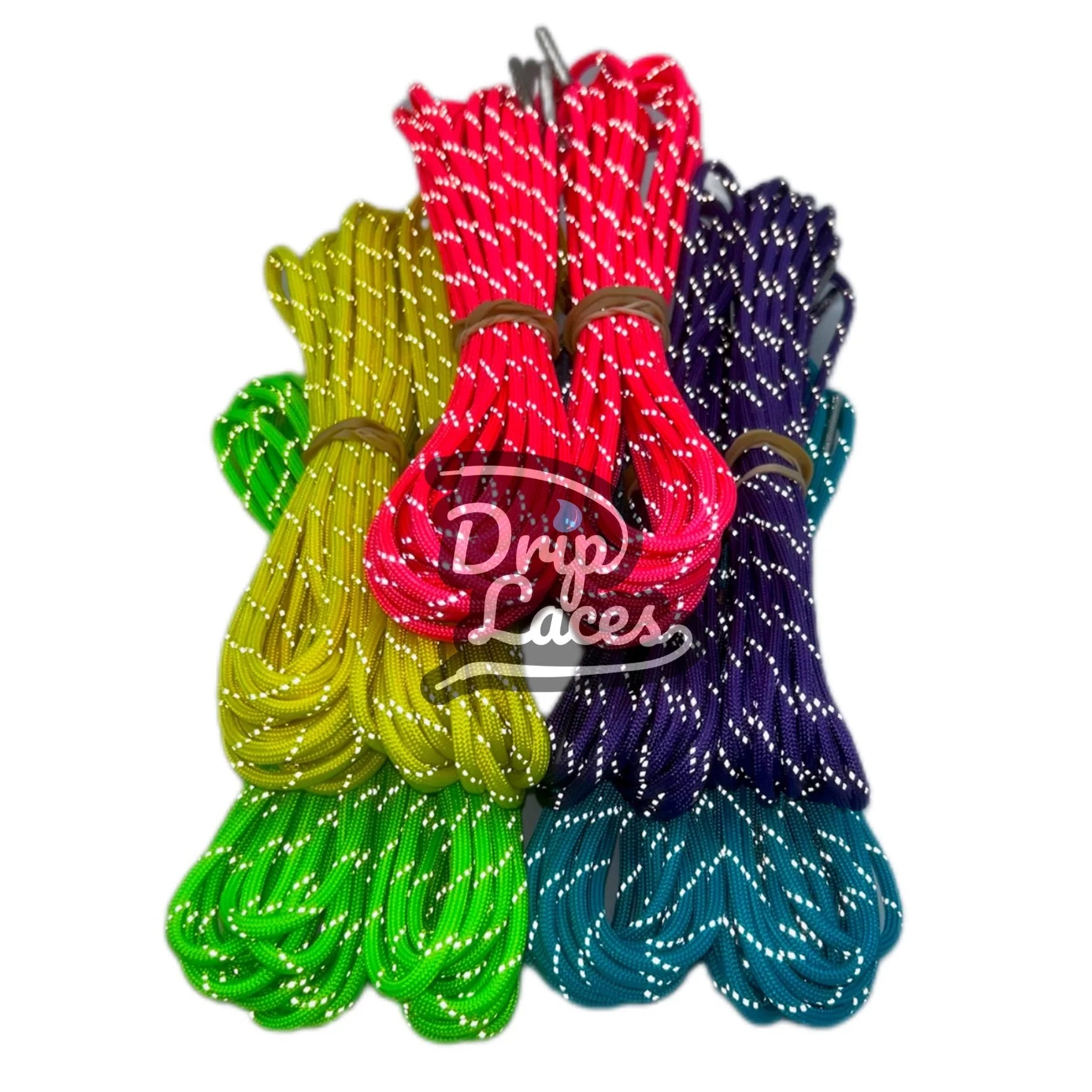 Reflective Paracord Roller Skate Laces by Drip Laces