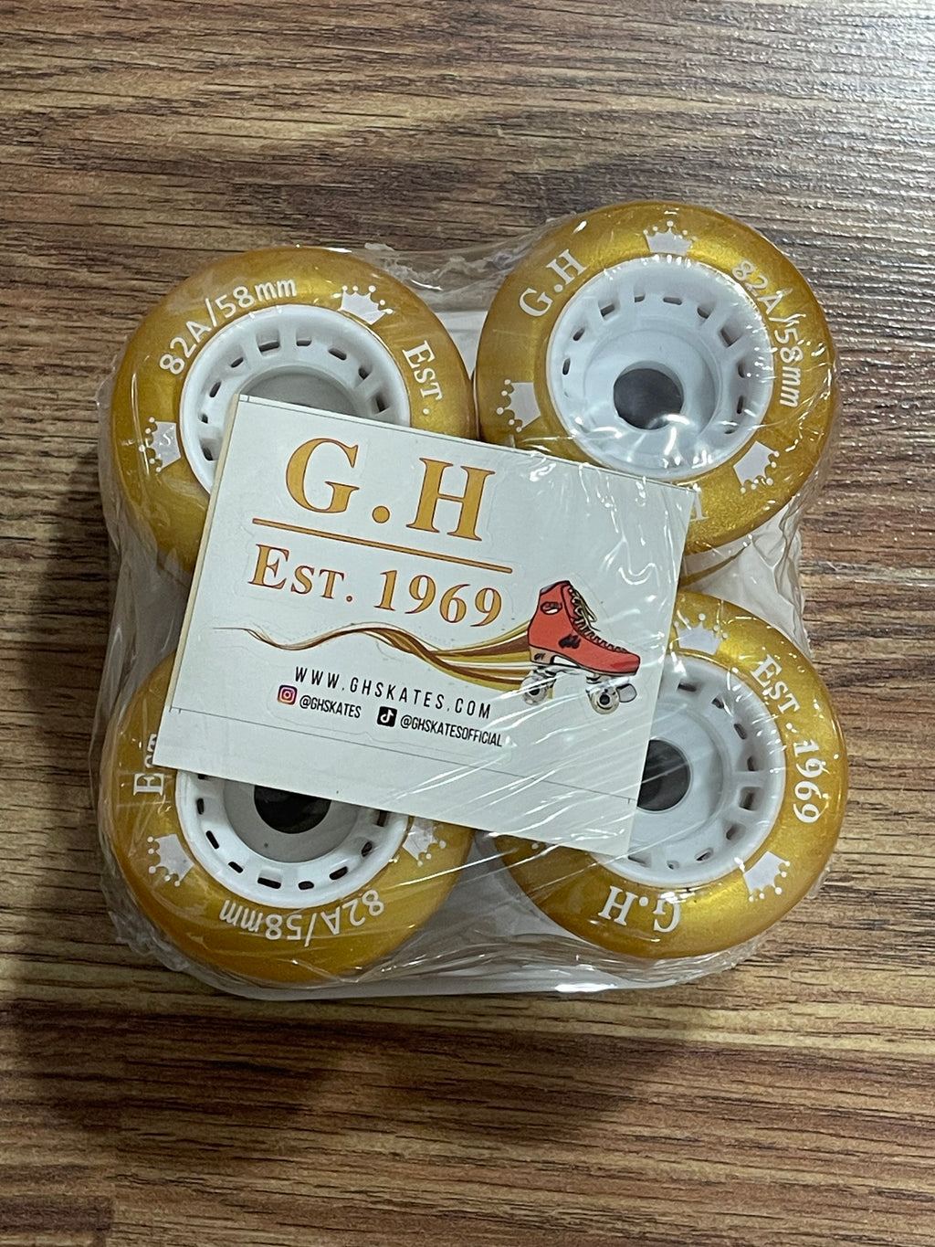 GH Skates High Rebound Pu Quad Roller Skates Wheels 80-82A