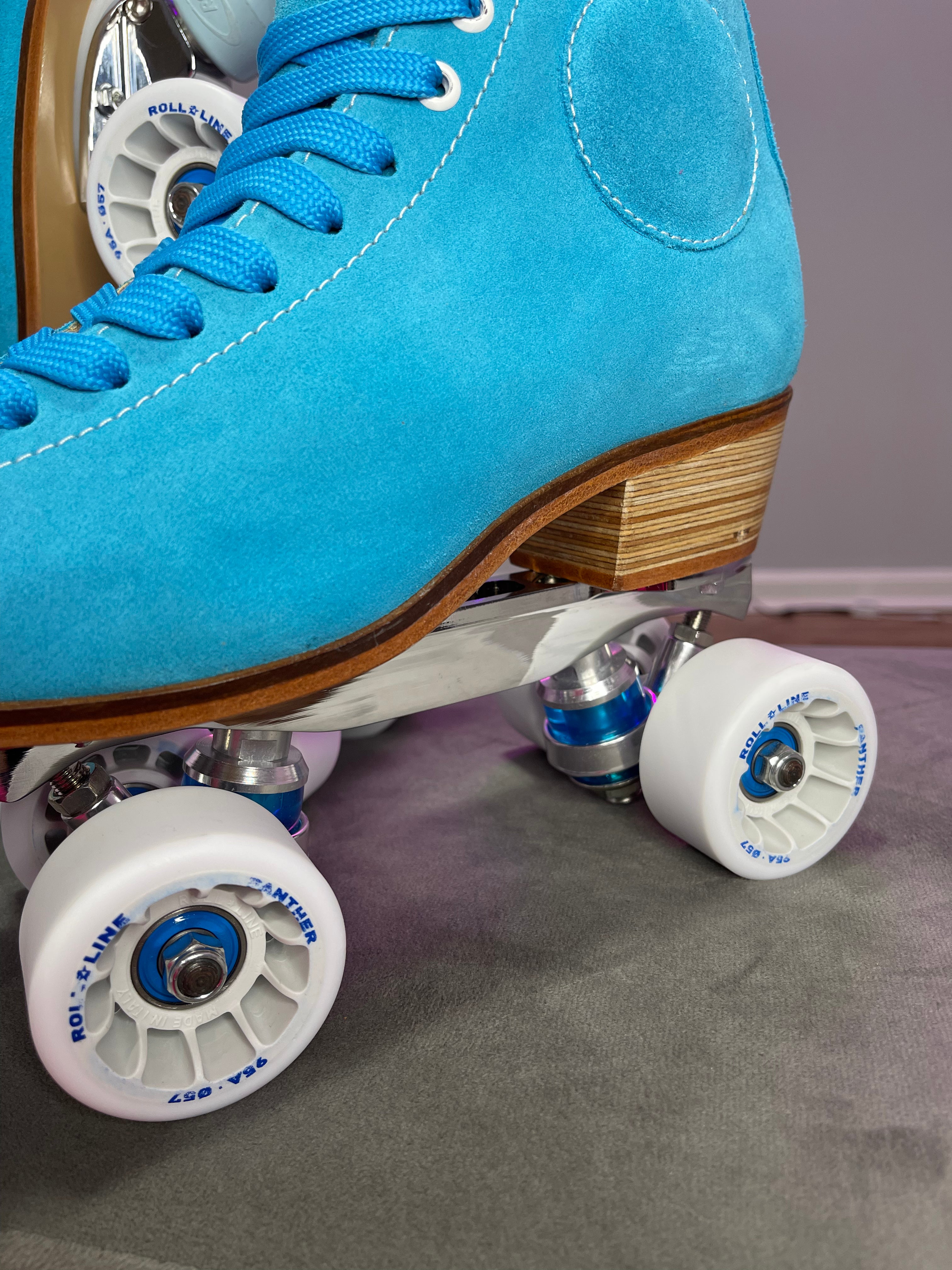 One of a Kind "Blue'd Up" WIFA Street Suede - Turquoise