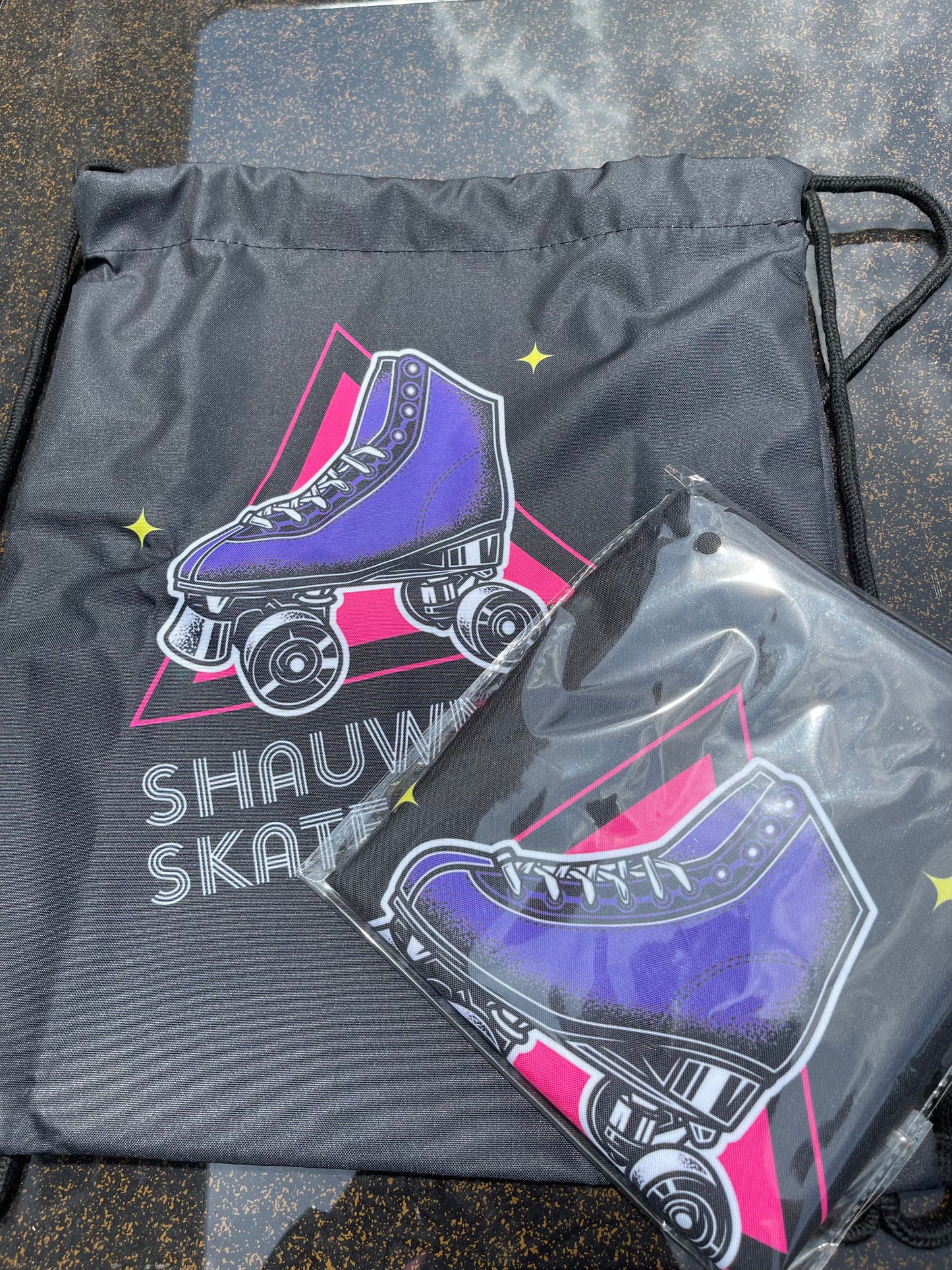 Shauwney's Skate Palace Drawstring Bags