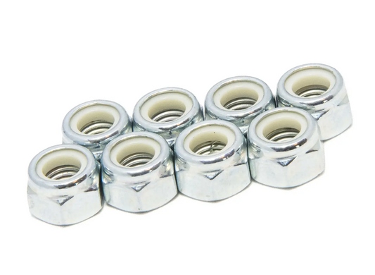 Silver Axle Lock Nuts - 7MM