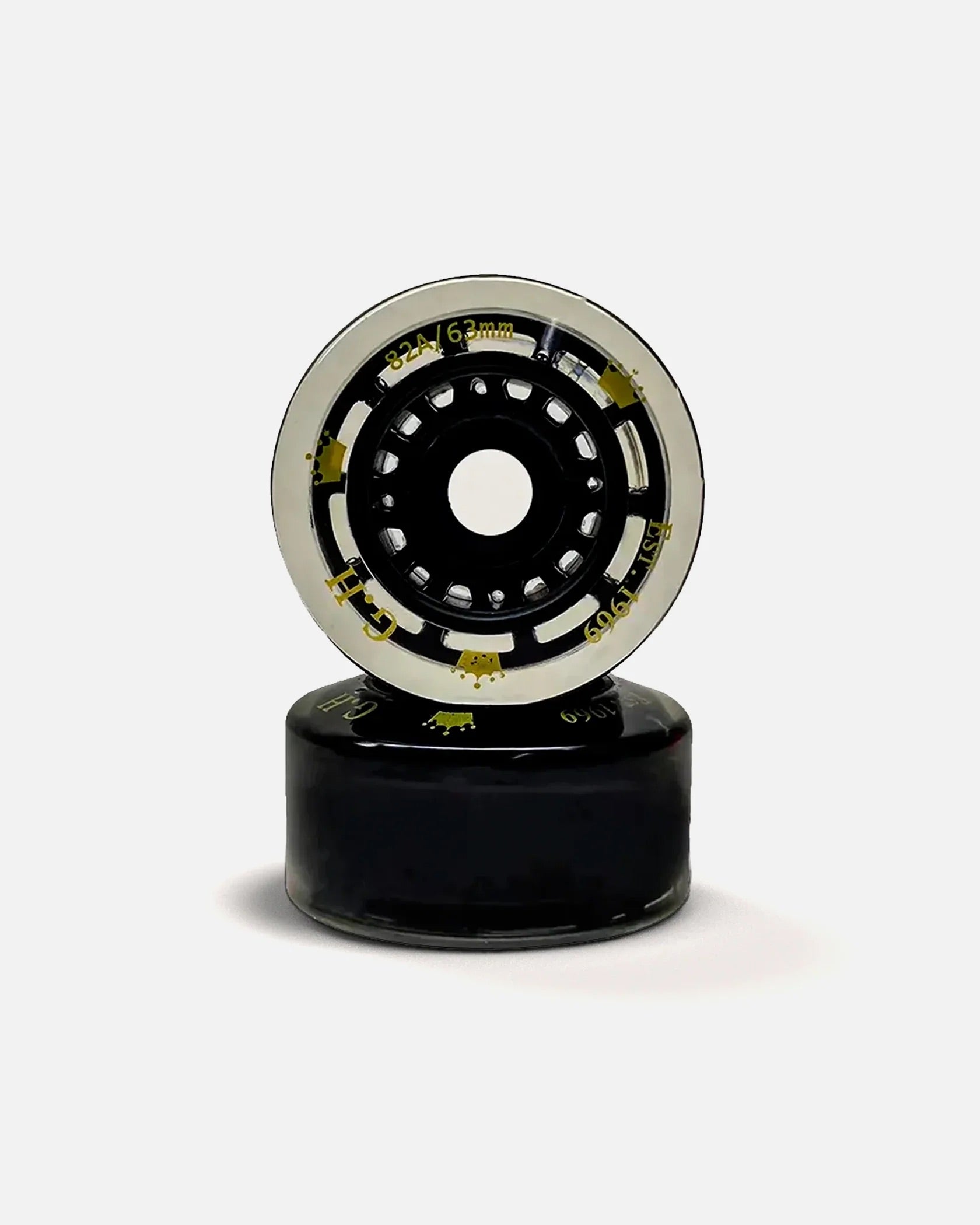 PU Clear Black high rebound clear wheels 80-82A(63 x 27.5mm)
