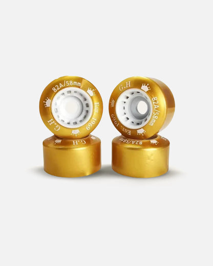 GH Skates High Rebound Pu Quad Roller Skates Wheels 80-82A