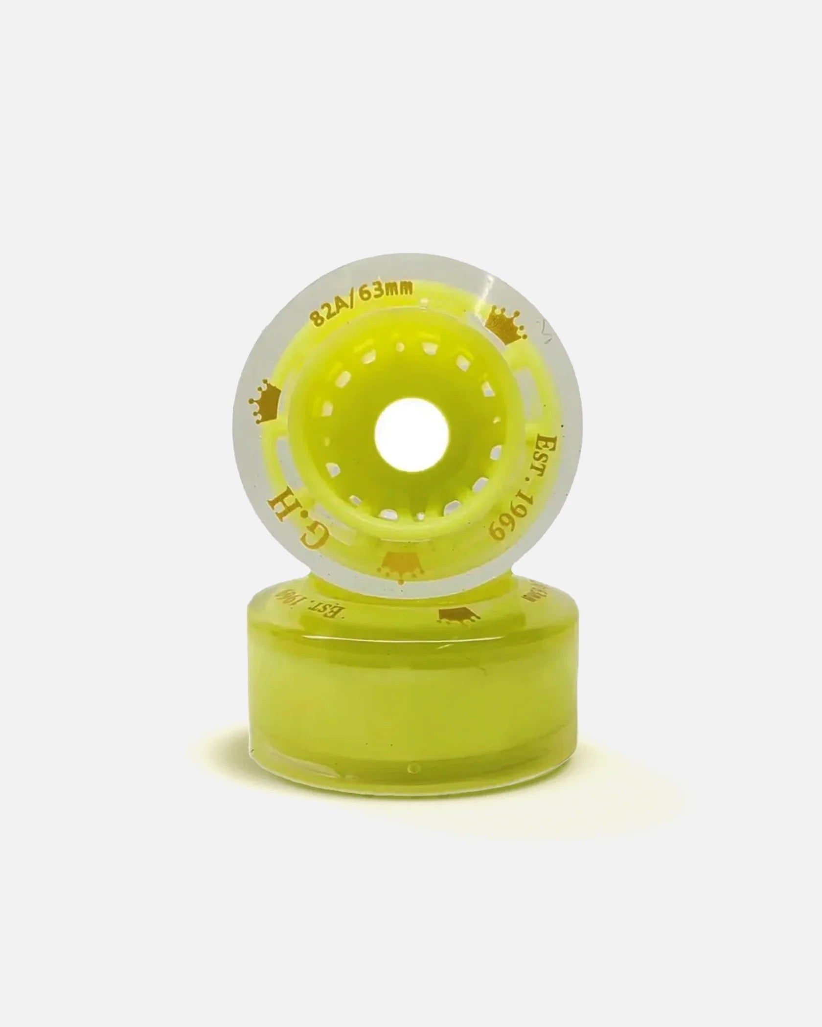 PU Clear Yellow high rebound wheels 80-82A (63mm x 27.5mm)